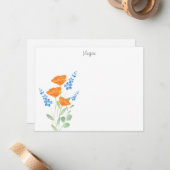 Drei Pfoten - Aquarellfarben - Bouquet - Karte (Vorderseite/Rückseite Beispiel)