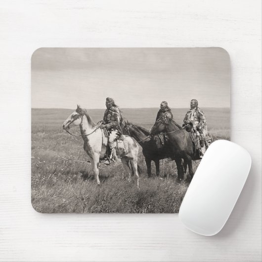 Drei Piegan Blackfeet-Leiter - Vintag Mousepad (Mit Mouse)