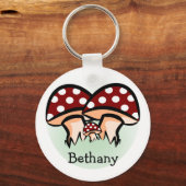 Drei Pilze Personalisiert Schlüsselanhänger (Vorderseite)
