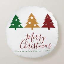 Drei Pine Tree Snowflakes Stars Frohe Weihnachten