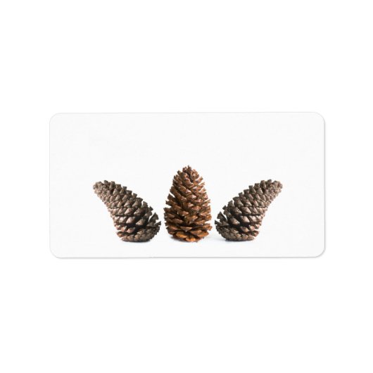 Drei pinecones adressaufkleber (Vorne)