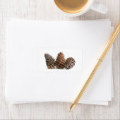 Drei pinecones adressaufkleber (Insitu)