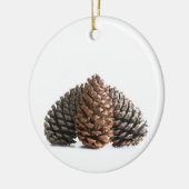 Drei pinecones keramikornament (Links)