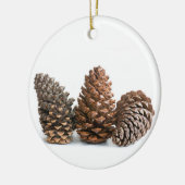 Drei pinecones keramikornament (Links)
