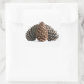 Drei pinecones quadratischer aufkleber (Tasche)