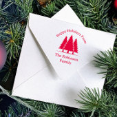 Drei Pinienbäume Rustikale Weihnachtsgrüße Permastempel