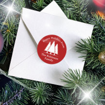 Drei Pinienbäume Rustikale Weihnachtsgrüße