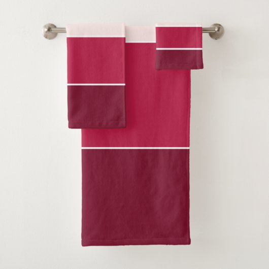 drei Pink-Farbtöne Badhandtuch Set (Insitu)