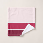 drei Pink-Farbtöne Badhandtuch Set (Waschlappen)