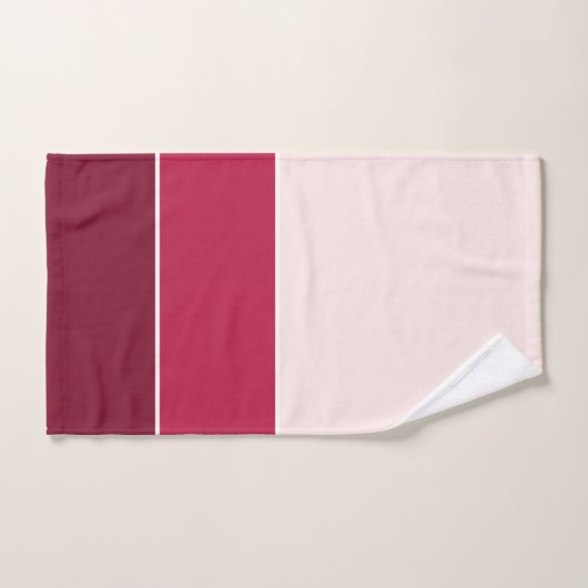 drei Pink-Farbtöne Badhandtuch Set (Handtuch)