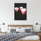 Drei pinkfarbene TulpenBlume Leinwanddruck (Insitu (Schlafzimmer))