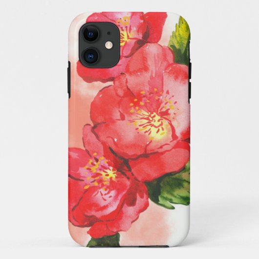 Drei pinkfarbene und rote Rose Case-Mate iPho Case-Mate iPhone Hülle (Rückseite)