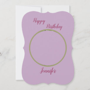 DREI PINKROSEN/PERSONALISIERTE GEBURTSKARTE EINLADUNG