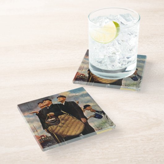 Drei Pires Glasuntersetzer (Schrägansicht)