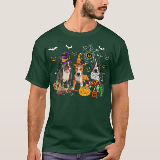 Drei Pit Bull Hunde Hexenmuschel Beängstigende Pu T-Shirt