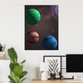 Drei Planeten Poster (Heimbüro)