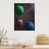 Drei Planeten Poster (Küche)