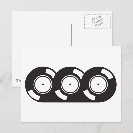 Drei Platten Postkarte (Vorne/Hinten)