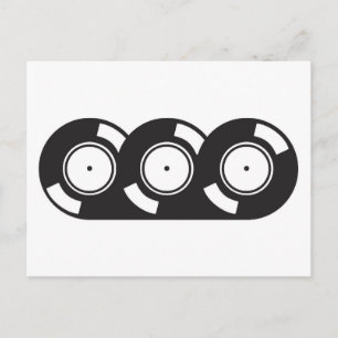 Drei Platten Postkarte