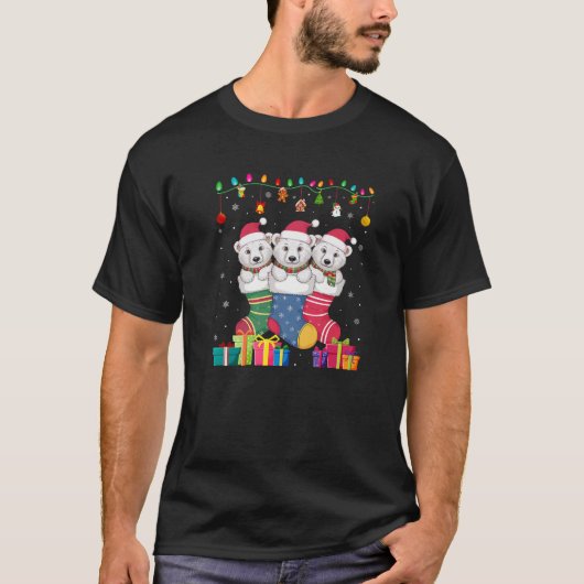 Drei-Polar-Bären im Sock Funny Boys Girls Kinder K T-Shirt (Vorderseite)