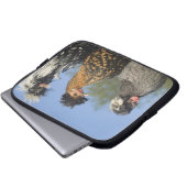 Drei polnische Hühner - Laptopschutzhülle (Vorne Knopf)
