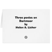 Drei Ponys auf Dartmoor (Rückseite Horizontal)