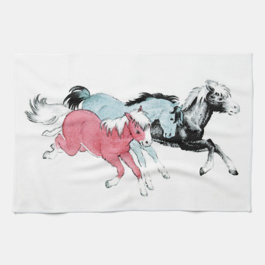 Drei Ponys Handtuch (Horizontal)