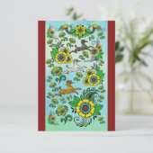 Drei Poodles, die Frisbees fangen Dankeskarte (Stehend Vorderseite)