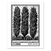 Drei Poplar Trees Ex Libris Gummistempel (Prägung)