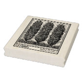 Drei Poplar Trees Ex Libris Gummistempel (Stempel)