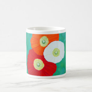 Drei Poppies Gemälde Kaffeetasse