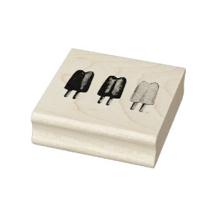Drei Popsicles Twin Pop Popsicle Ice Lolly Briefma Gummistempel
