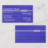 Drei Portholes Line - Blue Brushed Visitenkarte (Vorne/Hinten)