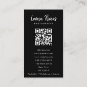 Drei-Portrait QR Code Fotograf Business Card Visitenkarte (Rückseite)
