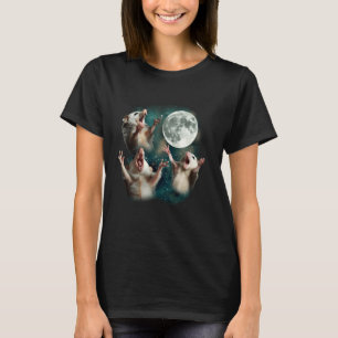 Drei Possum Moon 3 Opossum Funny Weird Verflucht m T-Shirt