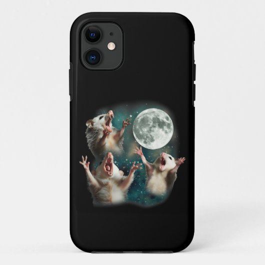 Drei Possum Moon 3Opossum Funny Weird Cureme Case-Mate iPhone Hülle (Rückseite)