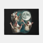 Drei Possum Moon 3Opossum Funny Weird Cureme Fußmatte (Vorderseite)