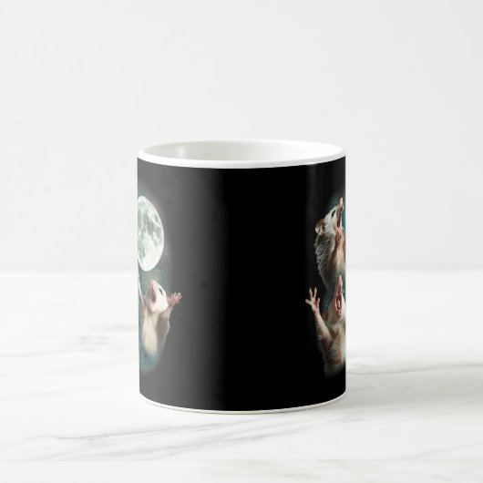 Drei Possum Moon 3Opossum Funny Weird Cureme Kaffeetasse (Mittel)