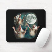 Drei Possum Moon 3Opossum Funny Weird Cureme Mousepad (Mit Mouse)