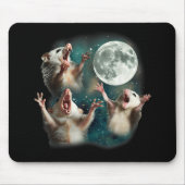 Drei Possum Moon 3Opossum Funny Weird Cureme Mousepad (Vorne)
