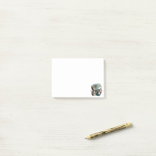 Drei Possum Moon 3Opossum Funny Weird Cureme Post-it Klebezettel (Auf Schreibtisch)