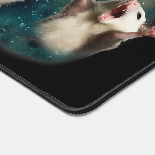 Drei Possum Moon 3Opossum Funny Weird Cureme Schreibtischunterlage (Ecke)