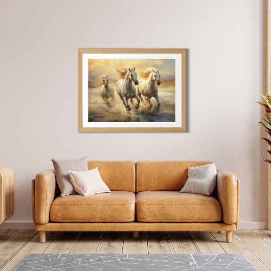 Drei Poster der Weißen Wildpferde