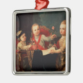 Drei Prinzen, Kinder von Charles III Silbernes Ornament (Links)