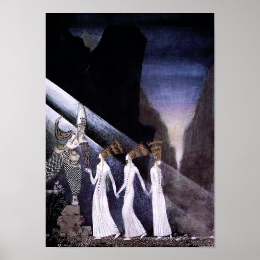 Drei Prinzessinnen im Blauen Berg Print Poster (Vorne)