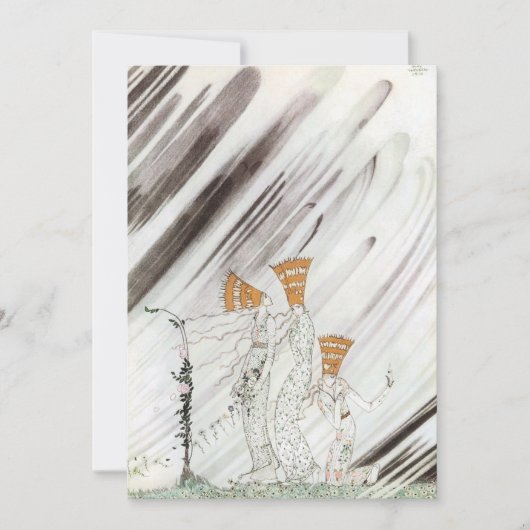 Drei Prinzessinnen im Blauen Berg von Kay Nielsen Einladung (Vorderseite)