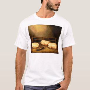 Drei Prize Schweine außerhalb eines Schweinestall T-Shirt