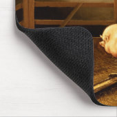 Drei Prize Schweine außerhalb eines Schweinestalls Mousepad (Ecke)