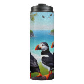 Drei Puffin Birnen Ölfarbe, Thermal Tumbler Thermosbecher (Vorderseite)