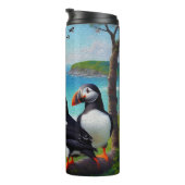Drei Puffin Birnen Ölfarbe, Thermal Tumbler Thermosbecher (Nach rechts gedreht)